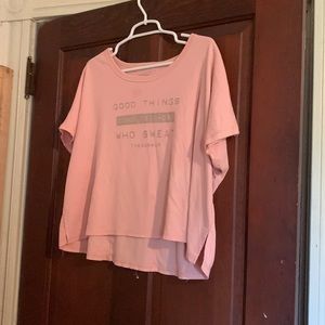 Jessica Simpson The Warm Up Brand Graphic Top